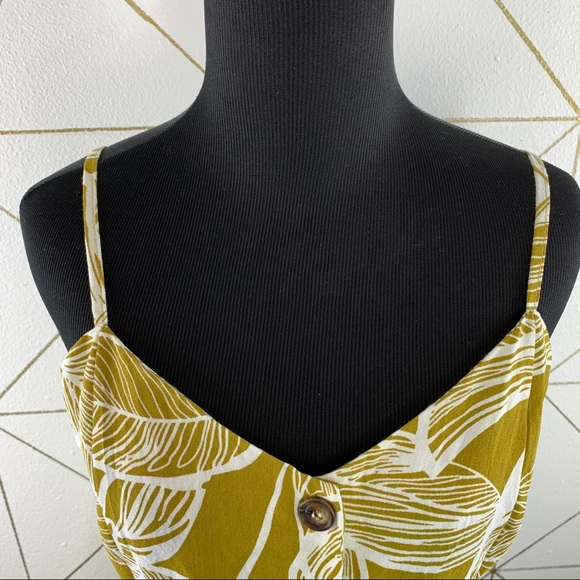 ABL Palm Frond Button Front Dress With Pockets - Picture 4 of 12